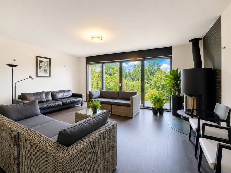 Villa a schiera contemporanea con giardini e vista aperta a Pully (1)
