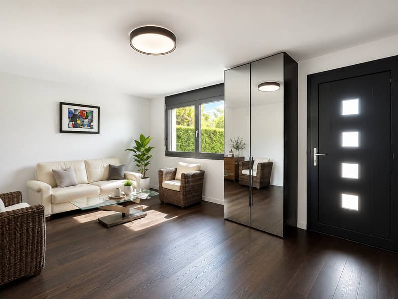 Villa a schiera contemporanea con giardini e vista aperta a Pully (3)