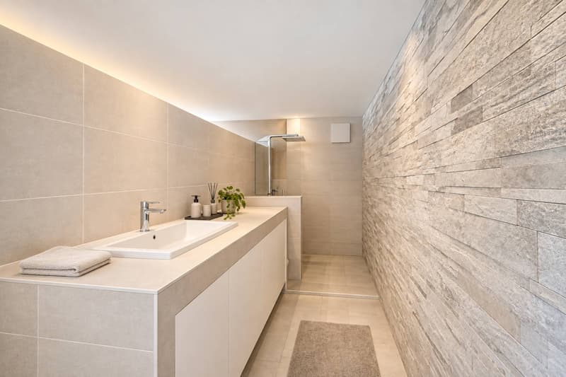Duplex contemporain avec jardin privatif et vue sur les Alpes à Pully Sud (7)
