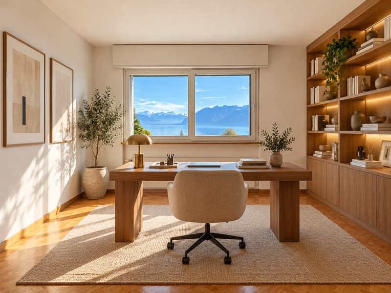 Villa avec piscine sur une parcelle de 1'654 m², vue lac et Alpes (9)