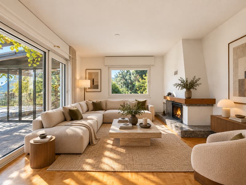 Villa avec piscine sur une parcelle de 1'654 m², vue lac et Alpes (2)