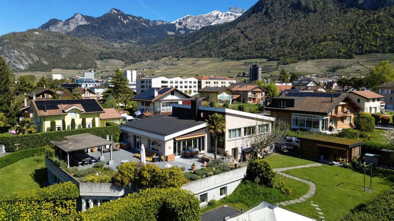 Beautiful and large villa with breathtaking views of the Dents du Midi (1)