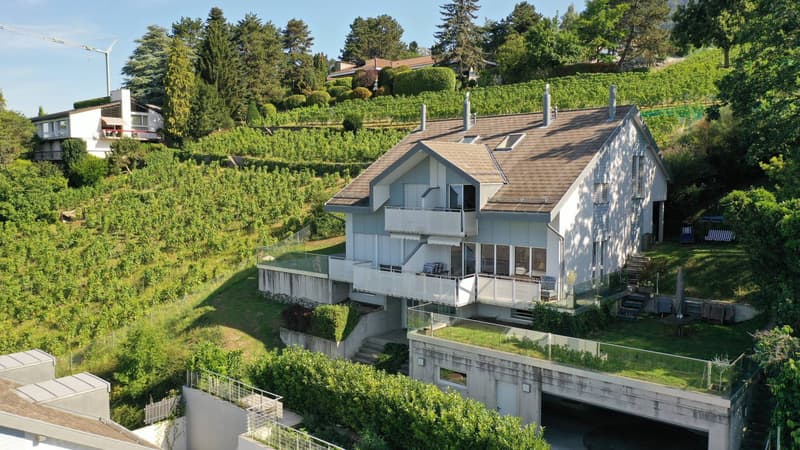 Semi-detached villa with 5.5 rooms, offering a panoramic view of the lake and the Alps! (1)