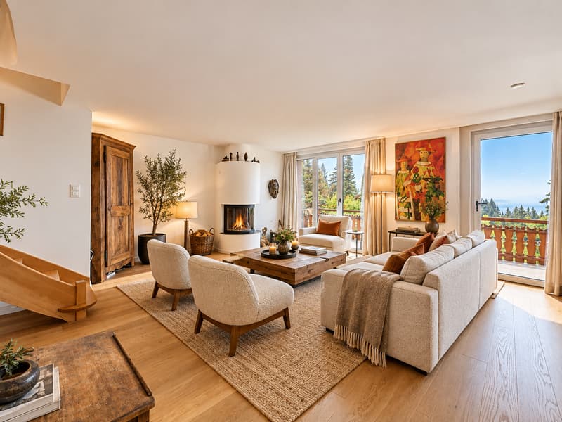 Villars-sur-Ollon | Appartement en duplex avec vue panoramique et accès direct aux pistes (11)