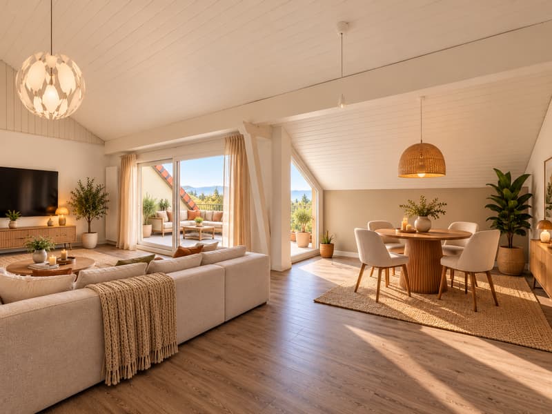 En exclusivité ! Attique de 5,5 pièces avec vue lac et montagnes (2)