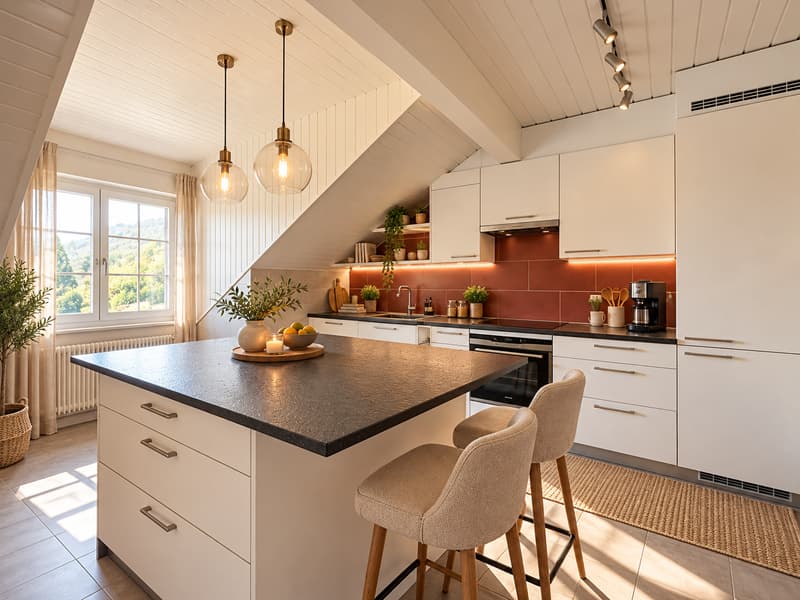 En exclusivité ! Attique de 5,5 pièces avec vue lac et montagnes (6)