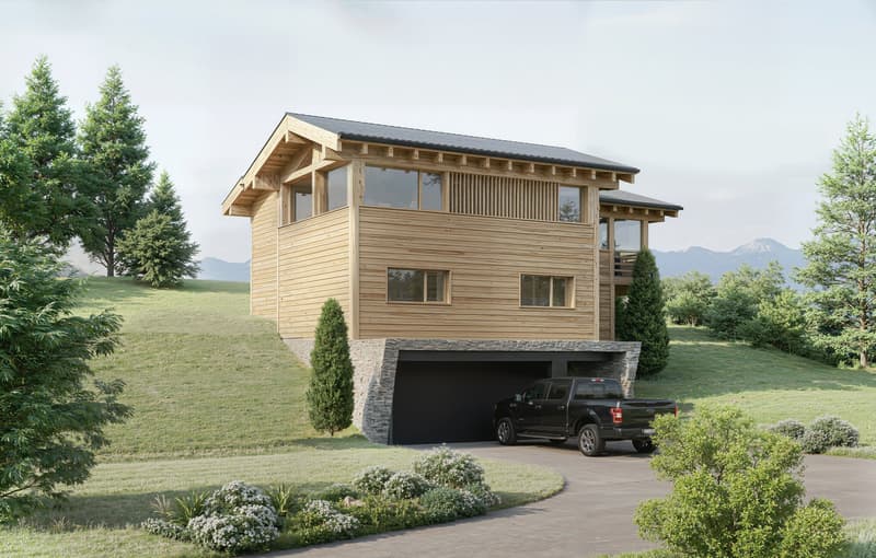 Projet de chalet individuel avec vue panoramique et permis de construire en force (4)
