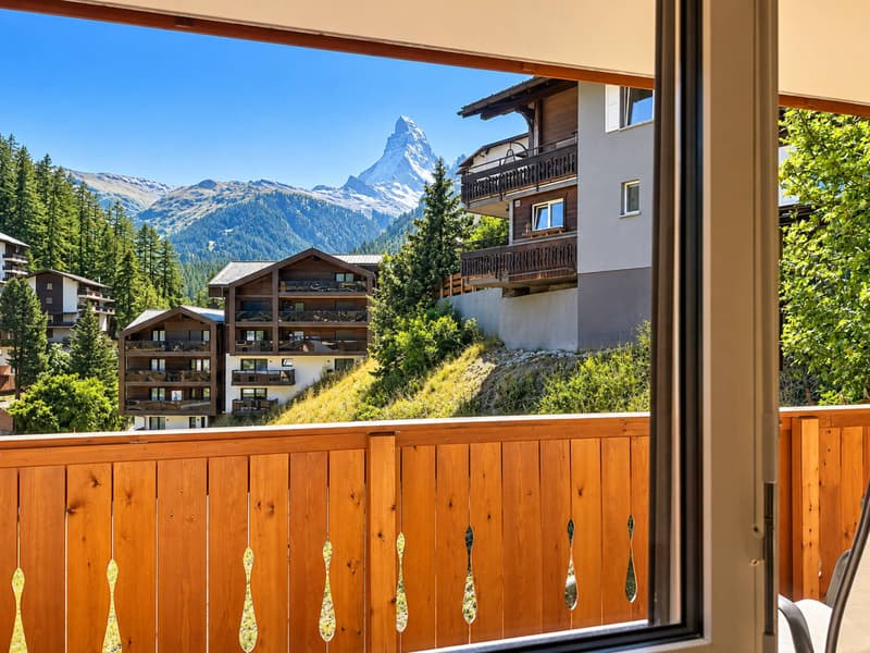 Appartement de 3,5 pièces résidence secondaire avec vue sur le Cervin (1)