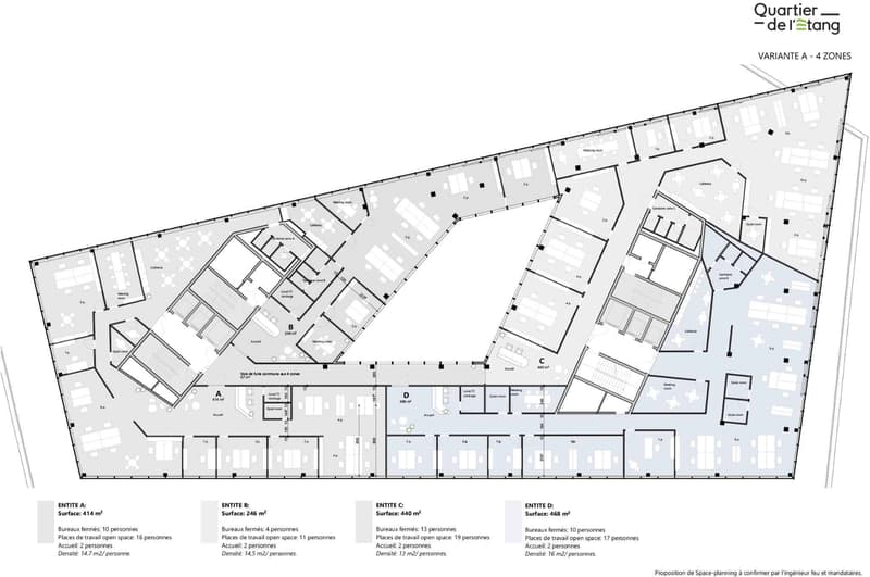 Exceptional offices of 468m² in the heart of the Étang district (2)