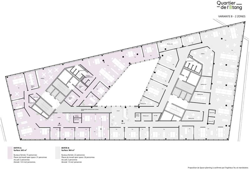 Uffici eccezionali di 645m² nel cuore del Quartier de l'Étang (2)