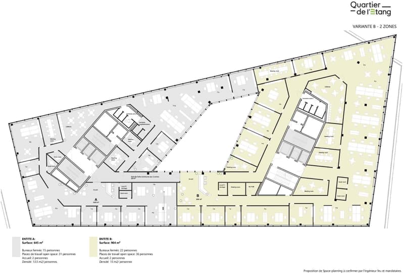 Uffici eccezionali di 904m² nel cuore del Quartier de l'Étang (2)
