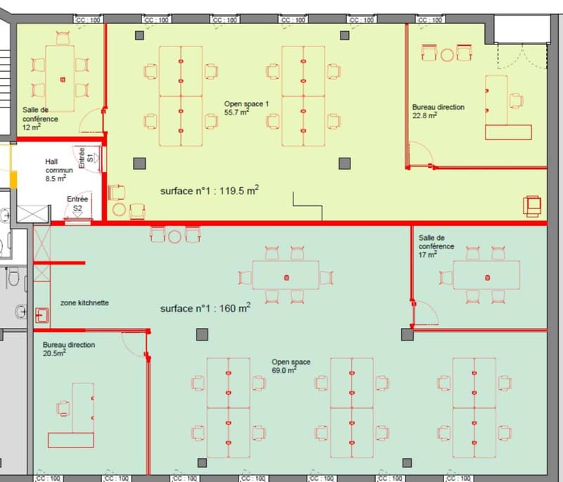 Offices in Plainpalais/HUG area (2)
