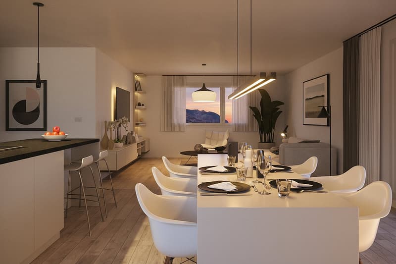 Attique de 3.5 pièces à Chalais - plus de 100m2 ! (2)