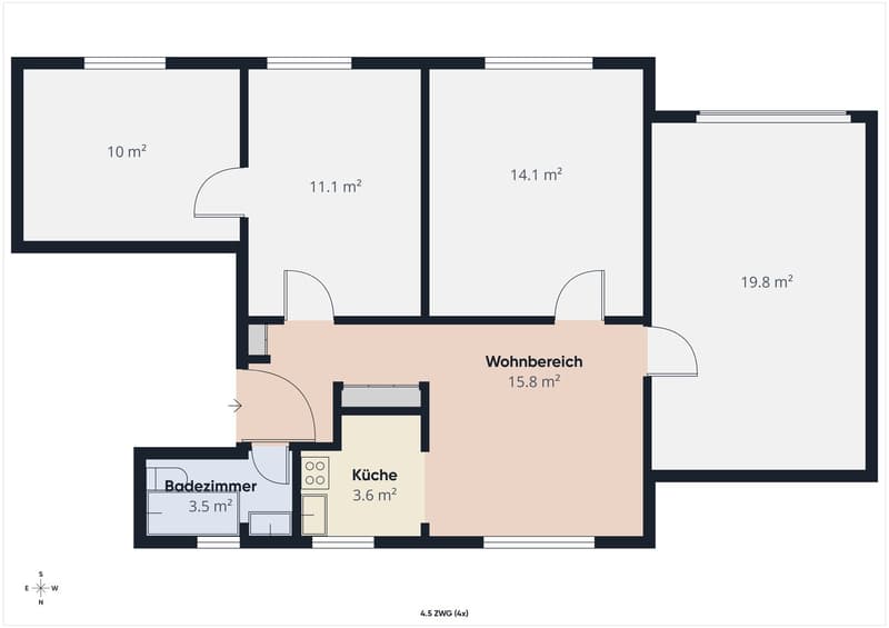 Attraktive 4.5-Zimmer-Wohnung mit Waschturm & Parkplatz (9)