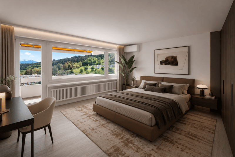 Appartamento penthouse di 5,5 locali con vista mozzafiato sulle montagne e sul lago (12)