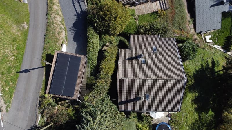 Vue Aérienne (garage et chalet)