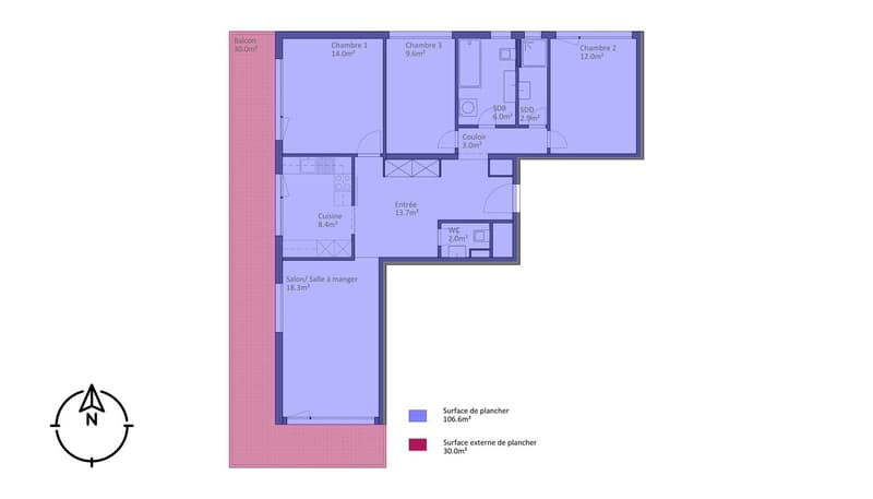À moins de 10' de la gare - 4.5 pièces avec grande terrasse plein sud (1)