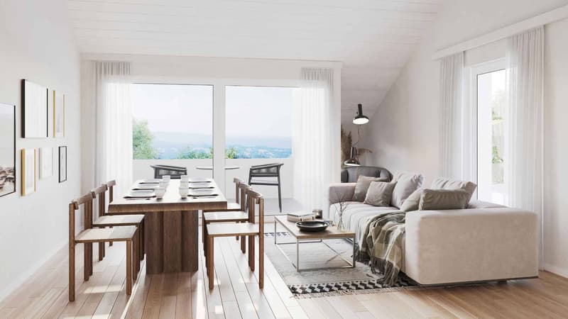 Appartamento mansardato di 3.5 locali con vista sul Jura (4)