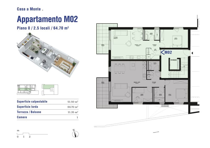 Spacious and modern 2.5-room apartments in new construction in the heart of Ticino (9)