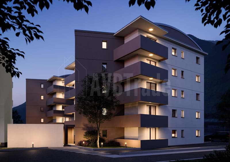 Residenza al Parco, Attico 3,5 locali con ampia terrazza, Biasca (1)