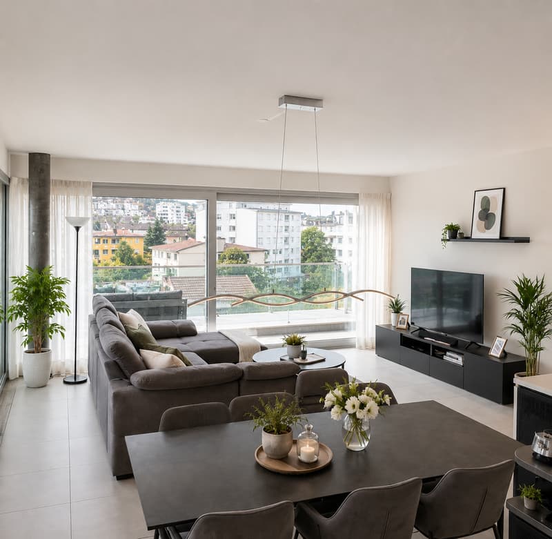 Appartement moderne de 3,5 pièces avec terrasse à Bellinzona (1)