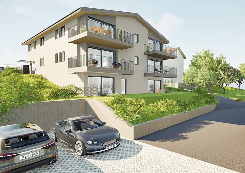 4.5 de nouvelle construction, aussi avec jardin ! Bon prix ! (8)