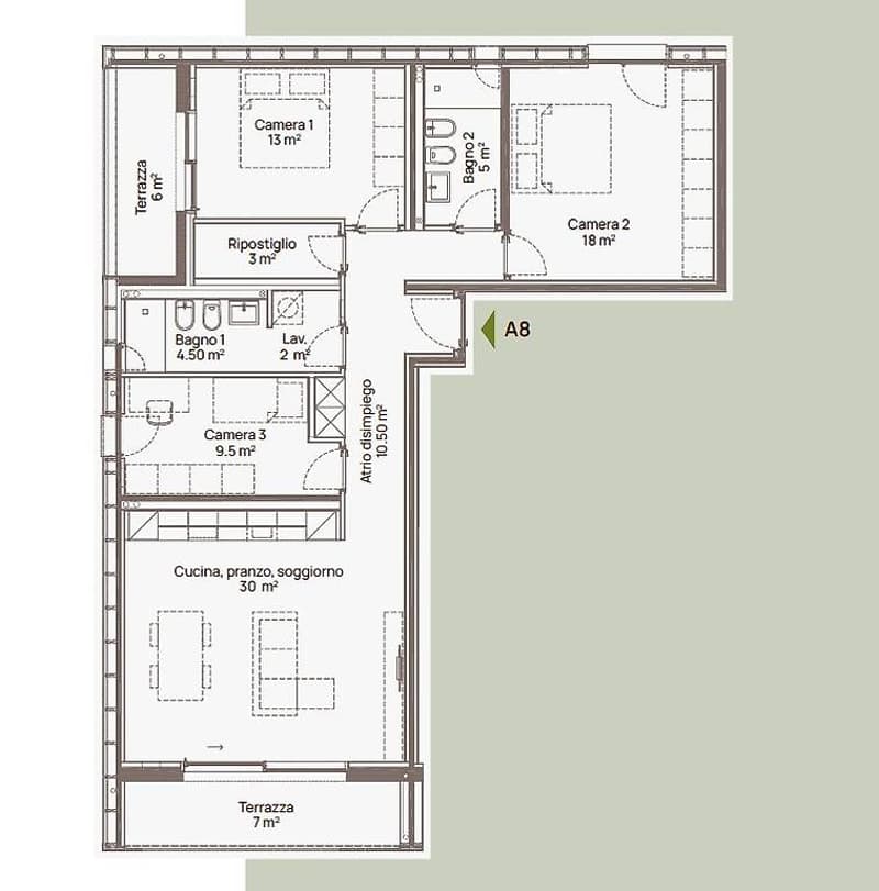 Residenz LEAA, letzte 4,5 Zimmer in Cama, Neubau! (9)