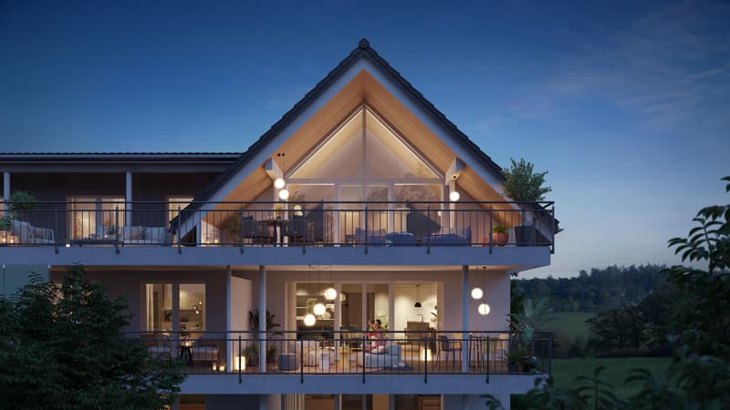 Nouvelle construction : élégant 3,5 pièces appartement mansardé (9)