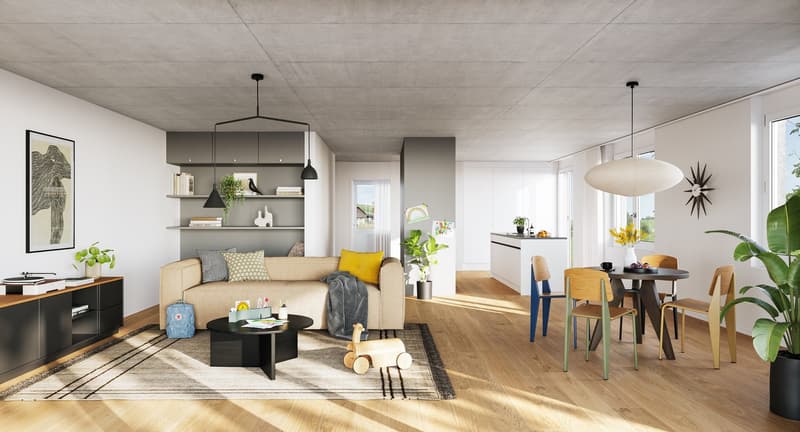 Bright 3.5 room ground floor apartment with garden share of 246 m2 (5)