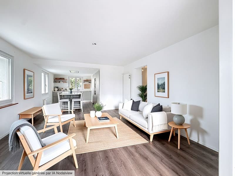 For Sale: 3.5 room apartment with unique charm, veranda and exclusive garden - in Givisiez (3)