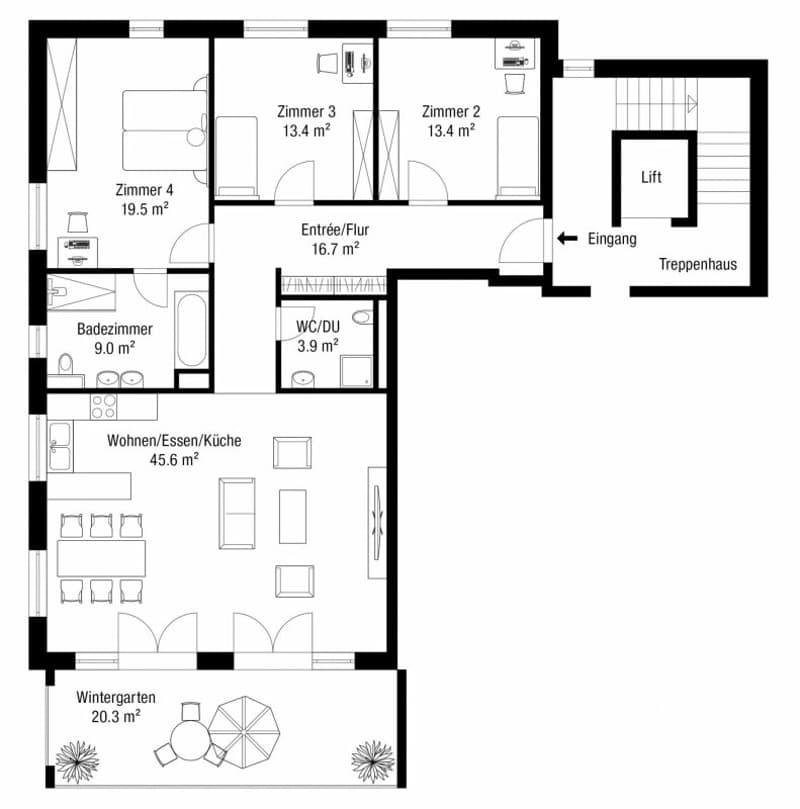 Helle 4.5-Zimmer-Wohnung mit Südbalkon, Bergsicht und naturnahem Wohngefühl (10)