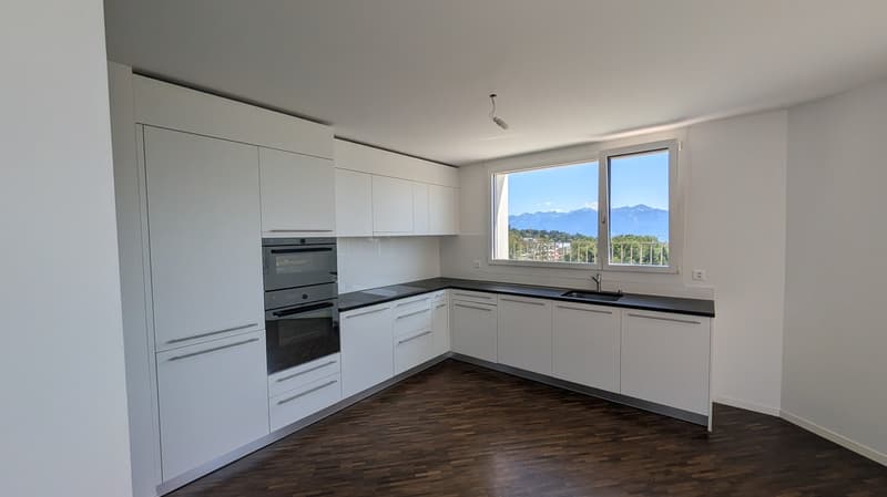 Bright 4-room apartment with balcony and lake and mountain views (1)