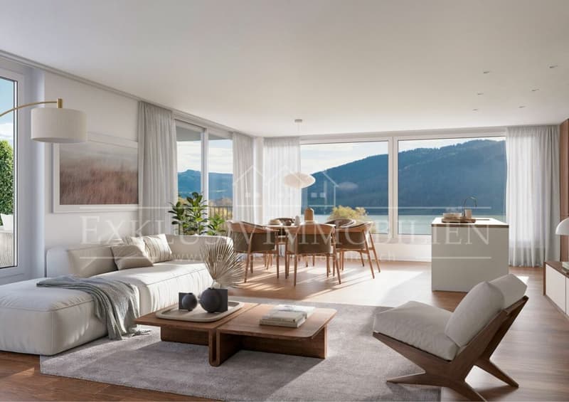 New build: Living in a prime location on Lake Sihl - modern semi-detached house (1)