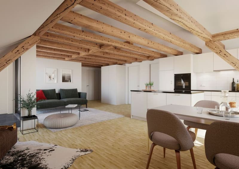 Modern attic apartment with loggia in central location (1)