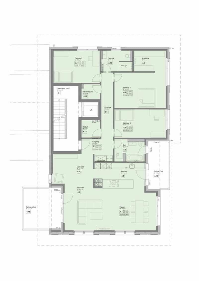 Grundriss 2. Obergeschoss