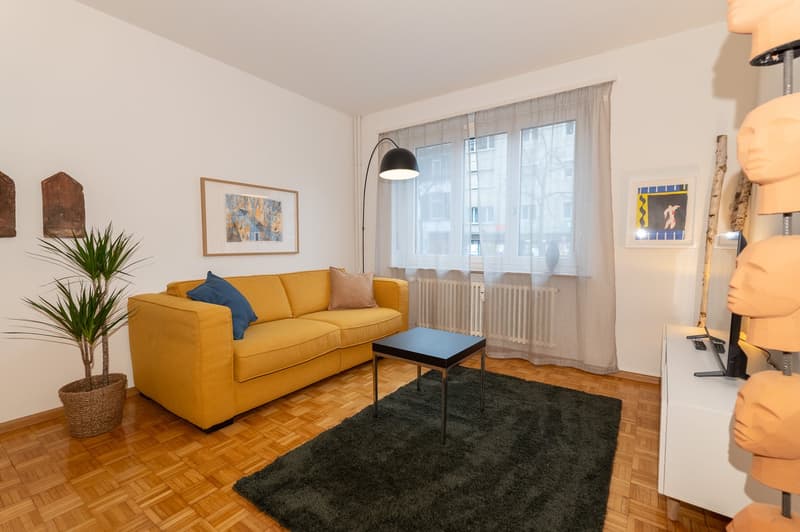 Zentrale 3.5-Zimmer-Wohnung mit Geschirrspüler, Waschmaschine, Trockner und Balkon für Kurzaufenthalte (11)
