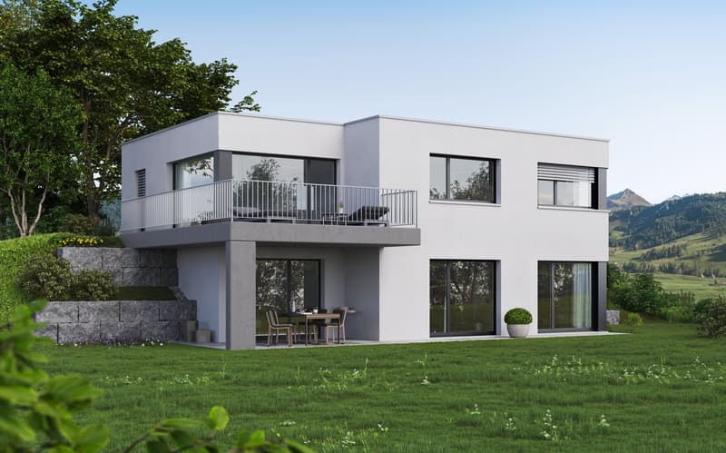 Modern single-family home in the green with a view (1)