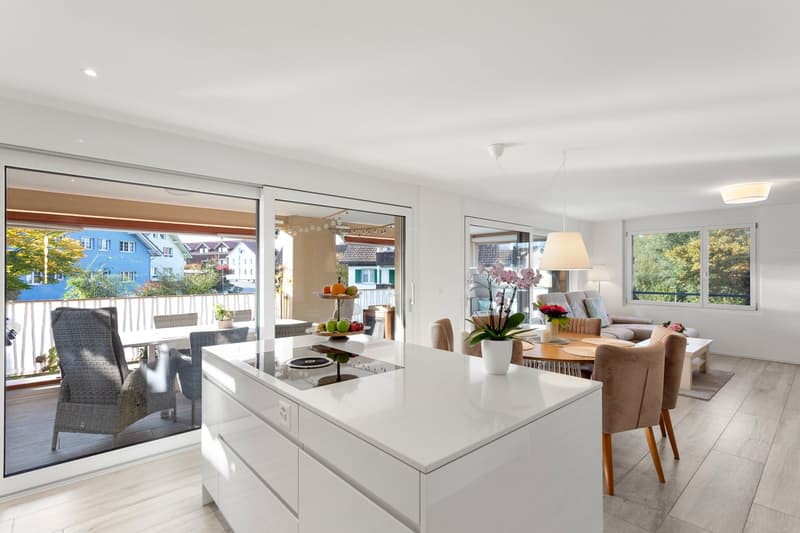 Newly valued 4.5-room apartment with large balcony and beautiful view in Zuben (1)