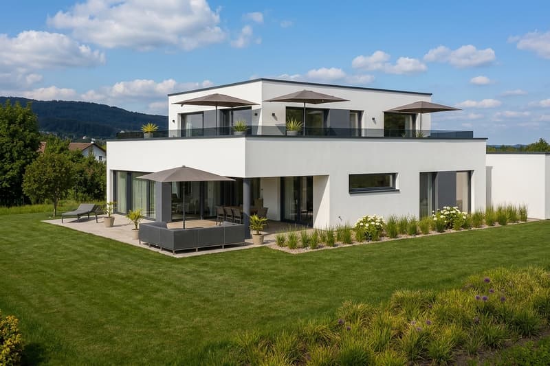 Exklusiver Neubau: Bauhaus-Designhaus mit traumhafter Seesicht an Bestlage in Tägerwilen (7)