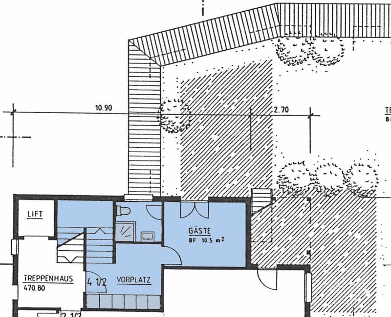 Lift, Gaste, Treppenhaus, Vorplatz, balcony