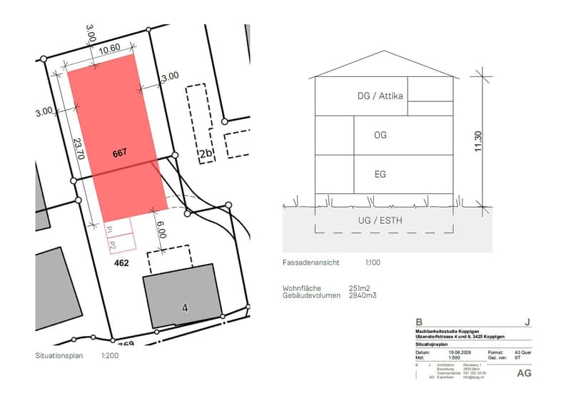Attractive building land incl. residential stock, in the middle of Koppigen – Utzenstorfstrasse 4a and 6 (1)