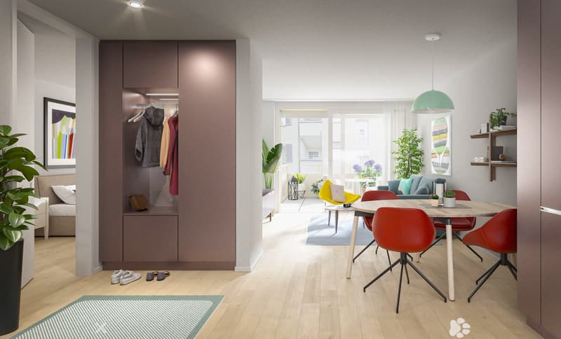Moderne 2.5-Zimmer-Neubau-Wohnung mit Balkon und Gartenanteil in Biel/Bienne (2)