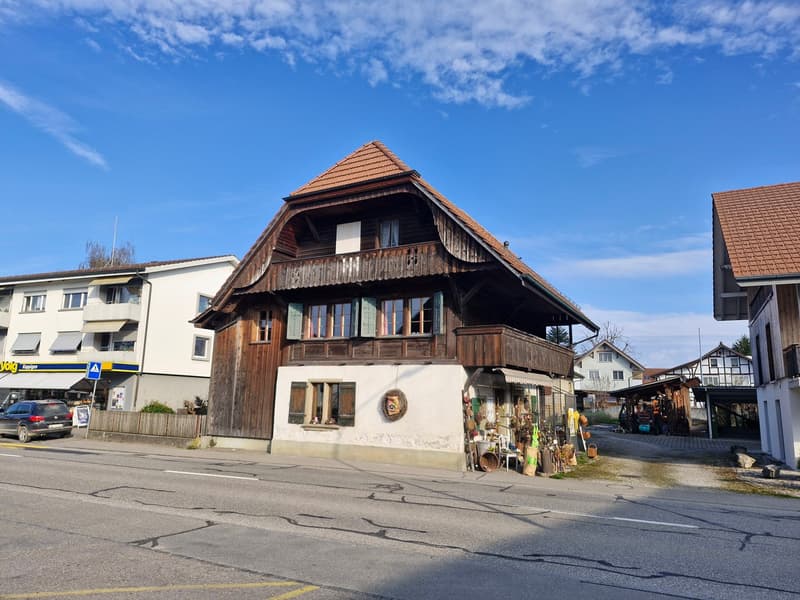Stöckli mit Laden, Wohnung und Ausbaumöglichkeit (1)