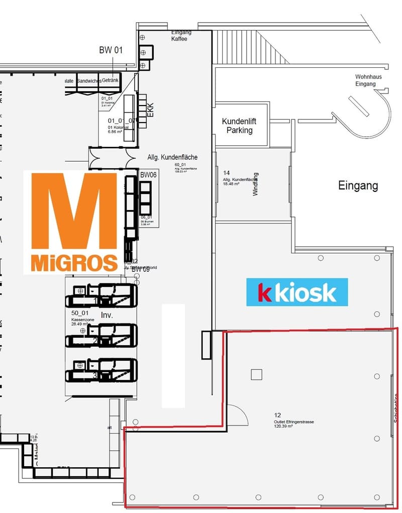 Surface commerciale de 120m² dans le centre de quartier - Migros Basel (6)