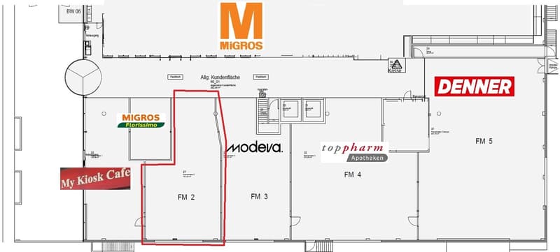 Surface commerciale de 160m² dans le centre commercial Migros Bubendorf (7)