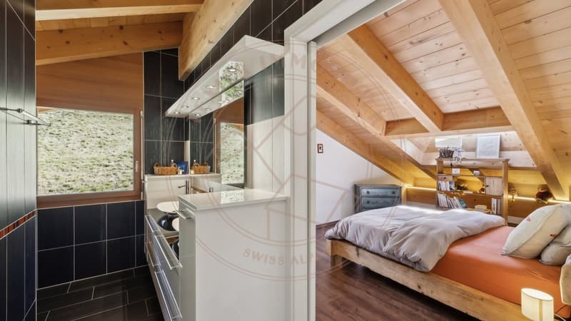 Magnifique duplex de 7,5 pièces au dernier étage avec vue sur les Dents du Midi (9)