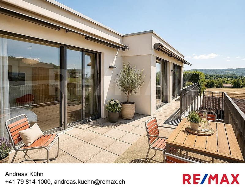 Appartement moderne 2.5 pièces en attique avec grande terrasse ensoleillée et vue panoramique (1)