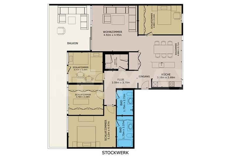 Grosszügig, modern und vermietet  5.5-Zimmer-Eigentumswohnung als Kapitalanlage (13)
