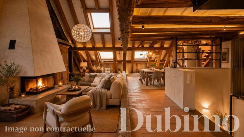 DUPLEX AVEC COMBLES AMÉNAGÉS ENTIÉREMENT RÉNOVÉ A CREMIN (LUCENS) (1)