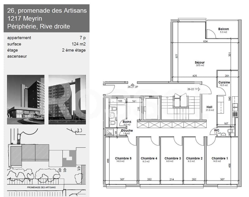 Appartement de 7 pièces au 2ème étage avec balcon (2)